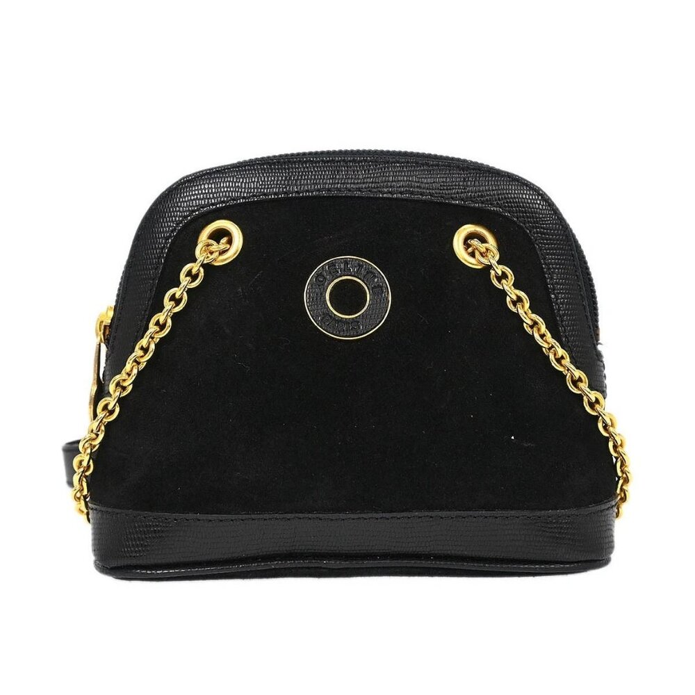 Celine Black Suede Shoulder Bag